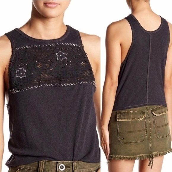 Free People Embroidered Tank - Picture 1 of 8